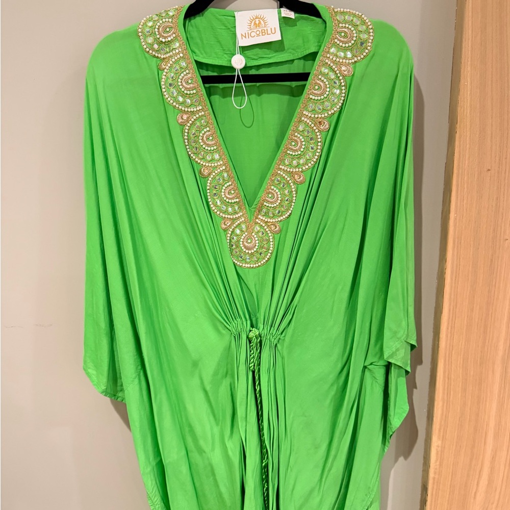 NicoBlu Green Embellished Kaftan